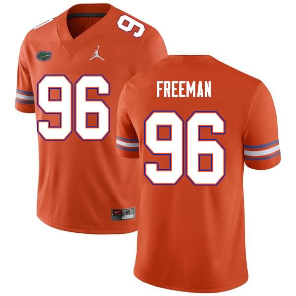NCAA Florida Gators Travis Freeman Men's #96 Nike Orange Stitched Authentic College Football Jersey XDF2864FO